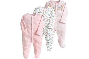 MINIZONE Dziecięca bawełniana piżama zestaw 3 szt. unisex onesie Długie rękawy Kombinezony bawełniane Śpioszki 3-18 miesięcy