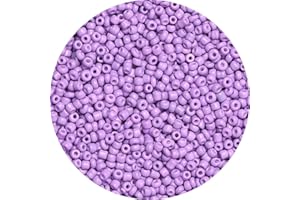 GKELALY Seed Beads 4mm, 2000pcs Glass Beads for Bracelet Making, 6/0 Purple Small Beads for Earring Keychain DIY Making, Handcraft Beads with Box