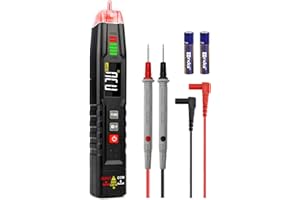 KAIWEETS ST100 Buscapolos Inteligentes sin Contacto, Multímetro Portatil, Polímetro de Bolígrafo, NCV Probador para la Tensión en 600V CA/CC, Capacitancia, Resistencia, Continuidad, Diodo