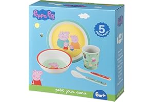 Petit Jour Paris PI701K - Set di stoviglie Peppa Pig per mangiare come gli adulti