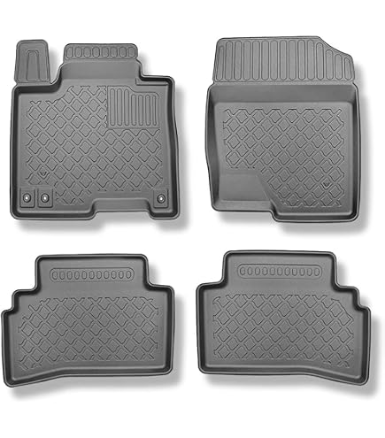 Tappetini Gomma 3D Per Auto Set 4 Pezzi: Universali Antiscivolo E Impermeabili, Adatti Per Hyundai Tucson III E Kia Sportage IV (2015-2020) + Raschietto Ghiaccio Incluso