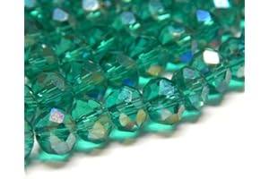 Perlin 120 perlas de cristal checas de Bohemia de 4 mm, perlas checas de cristal de circonita tallada, 1 hebra (esmeralda AB)