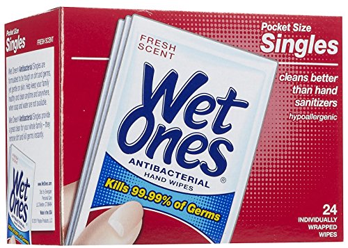 Energizer Wet Ones Antibacterial Hand Wipes Singles - 24 Ct