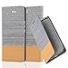 Produktbild Cadorabo Hülle für Honor 6 - Hülle in HELL GRAU BRAUN – Handyhülle mit Standfunktion und Kartenfach im Stoff Design - Case Cover Schutzhülle Etui Tasche Book