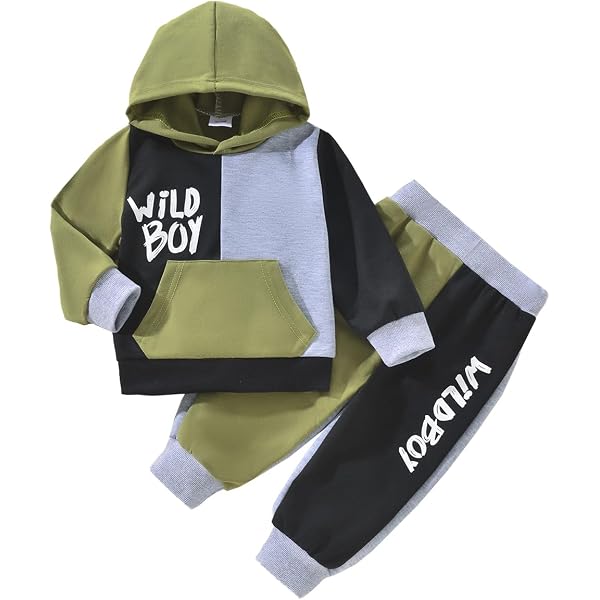 Ensemble Hiver Bébé Garçon 3-24 Mois - Pantalon + Sweat à Capuche - Confortable, Mignon, Pas Cher - Idéal Pour Le Quotidien, Sport Et Vacances - 6