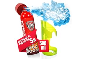 notlok Safety Work - 500g Aerosol Extintor Casa + Soporte de Pared | Incendios A B F + E <1000 V | Extintor Coche, Extintor Cocina, Extintores para Oficinas y Lugares de Trabajo, Extintores Pequeños