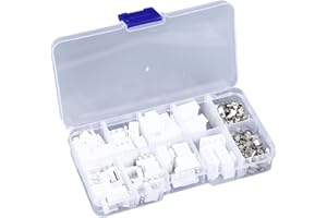 ODORKLE Kit de Conectores JST VH3.96 de 120 Piezas, Kit de Conectores de Bloque de Terminales de Tornillo Conector de Carcasa 2P‑4P de 3,96 Mm