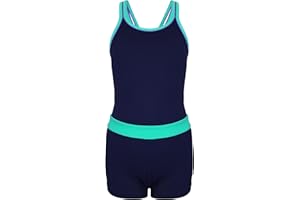 Aquarti Mädchen Badeanzug – Sport Badeanzug Mädchen mit Bein und Racerback, Chlorresistent