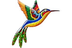 YEJAHY Décoration Murale Colibri en Métal - Fer Forgé à Suspendre - Pour Intérieur ou Extérieur, Maison, Jardin, Cour, Terrasse, Clôture