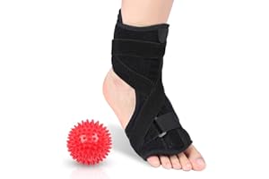 Haofy Plantarfasziitis Nachtschiene, Orthese Fußschiene Night Splint mit Massagerollenkugel für Plantarfasziitis Schmerzlinderung, Dorsale Schiene Orthopädische Stützbandage für Herren und Damen