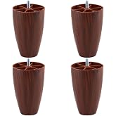 Badem10 Oval 4 Adet 12 cm (CEVİZ) Desenli Mobilya Dolap Kanepe Koltuk Baza Y&uuml;kseltici Destek Ayağı Ayakları