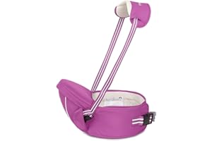 SONARIN Multifonctionnel Hipseat Baby Carrier Porte-bébé,Free Size,Toddler Support de siège de hanche,ceinture de transport avant,4 positions de transport(Violet)