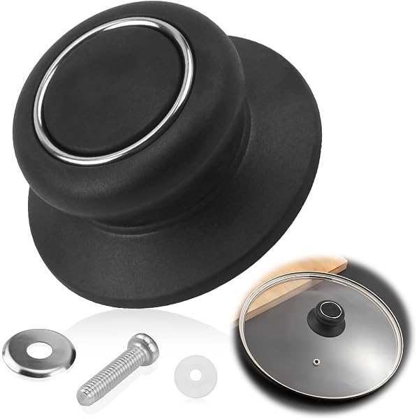 2 Boutons De Couvercle De Casserole Universels - Bakélite Résistante Chaleur - Avec Tournevis - Diamètre 6-10mm