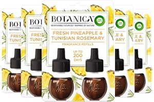 Botanica by Air Wick Scented Oil for Electrical Plug Diffuser Fresh Pineapple & Tunisian Rosemary, Refill Twin Pack 2 x 19ml (Pack of 5)