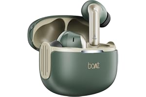 Boat Airdopes 219, 4Mics ENx, 40H Battery, Best in Segment for Calling, Stream Ad Free Music via App Support, Bluetooth Earbuds, TWS Ear Buds Wireless Earphones with mic (Forest Sage)