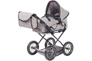 KNORR TOYS KNORRTOYS.COM 63187 Knorrtoys 63187-Puppenwagen Ruby-stoneblack Puppenwagen, 51 x 37 x 64 cm