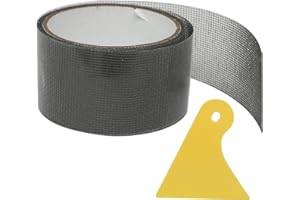 FRALNFIT Window Repair Tape Set, Strong Fly Screen Mosquito Net Patch Adhesive Tape with Scraper, 79x2'' Waterproof & Anti-Insect Fly Bug Fiberglass Door Window Screening Mesh Repair Tape