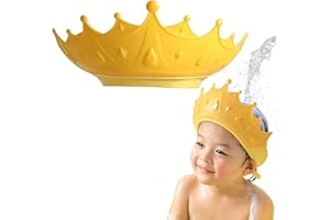 Chapeau Douche Bébé,Douche De Bébé Bonnet,Réglable Visière Bonnets de Bain,Enfants Shampooing Bonnet,Bonnet de Douche pour Enfants pour la Protection des yeux, des Oreilles et du Visage. (Jaune)