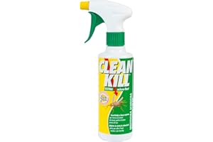 EUROCALI Clean Kill Insetticida Ecologico Biokill Spray Extra Micro Fast No Gas a Base Acquosa Flacone da 375ml Bio Kill