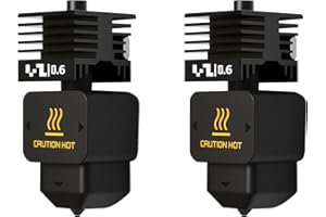 KOYOFEI Lot de 2 kits Hotend H2D, tête d'impression 3D, bloc chauffant avec buse en acier trempé de 0,6 mm et chaussettes en silicone pour Bambu Lab H2D, A1/A1 Mini