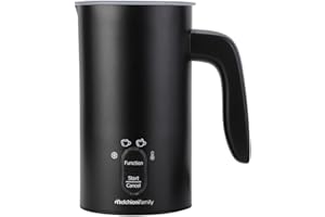 Melchioni Family MILKY, Montalatte Elettrico, Capacità 300ml, 4 in 1, Autospegnimento, Schiuma Calda e Fredda, Cioccolata Calda, Cappuccino come al Bar