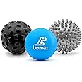 Beenax Massage Ball (Set of 3) - Trigger Point Therapy, Myofascial Release, Plantar Fasciitis, Deep Tissue, Pain Relief and Stiffness Reduction - Relieve Stress and Relax Tight Muscles