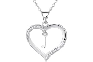 Cosie Lily Dia De La Madre Collar Mujer Regalo, Colgante Corazon Gargantilla con Inicial A-Z,Collares Plata de Ley 925 26 letra, Regalos Exquisitos Para Mamá Esposas Hermanas Amigas