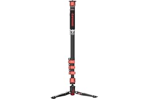 IFOOTAGE Cobra 3 A180F,Monopie de Cámara 3 en 1 Monopie de Video Telescópico Monopie de Trípode de Fotografía Profesional Adecuado para Cámaras SLR y Videocámaras Aluminio 180cm