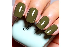Firedeep Smalto per unghie verde oliva, bottiglia grande da 16ML Smalto per unghie verde UV/LED Soak Off Autunno Inverno Natale Patrick's Day 1Pcs