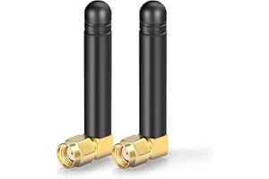 Bingfu Mini WLAN Antenne 2,4 GHz 5 GHz 2 dBi MIMO-Antenne mit Rechtwinkligem RP-SMA Stecker 2 Stück für WLAN-Router Drahtlose Netzwerkkarte USB-Adapter Sicherheit IP-Kamera Videoüberwachungsmonitor