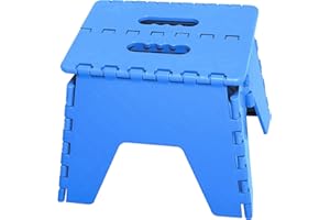 ADMOS Folding Step Stool With Heavy Materials For Long Durability Skid Resistant Stool For Kids & Adults | Kitchen Stool | bath Stool | Folding Stool | Step Stool For Kids (Small) (Blue)