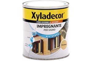 Xyladecor IMPREGNANTE ALL' ACQUA per Legno vernice Fondo per Interni ed Esterni, Inodore, colore INCOLORE 750ML, 750 ML
