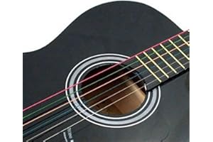 WYJUAN 6 Stück Regenbogenfarbene Stahlsaiten für 6-saitige Gitarre, Gitarrensaiten, Akustikgitarrensaiten, Ersatz-Stahlsaiten für Akustikgitarre, bunte Akustikgitarrensaiten erzeugen eine wunderbare Stimme