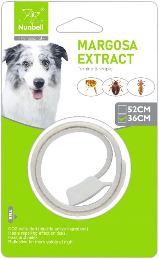 Nunbell Küçük Köpekler için Pire, Kene Tasması (Boyun mx: 36 cm)