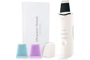 CHAIN PEAK Pala Ultrasónica, Limpiador Ultrasónico de la Piel Facial, Limpiador de Poros, Limpiador Ultrasónico de Iones para Limpieza de Puntos Negros, Horniny, 3 Modos, Carga USB