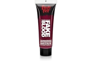 Fake Blood Gel 12ml by Fright Fest– SFX makeup looks great with face blood, liquid latex, white face paint, black face paint, scar wax and spirit gum