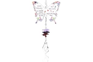 PRYON Friendship Gifts for Women,Best Friend Birthday Gift Crystal Suncatcher Beautiful Butterfly Acrylic Plaque Female Bestie Anniversary Graduation Presents,for Mum Friends Daughter