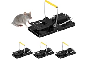 MENGINE Mouse Trap, Reusable Heavy Duty Small Rat Snap Traps, Effective Rodent Trap, High Sensitive Mice Catcher for Indoors and Outdoors