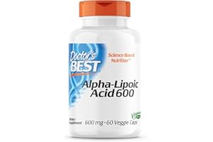 Doctor's Best, Alpha-Lipoic Acid (Acido Alfa Lipoico), 600mg Depot, Dose per 2 Giorni, 60 Capsule vegan, Altamente Dosato, Testato in Laboratorio, non OGM, Senza Glutine