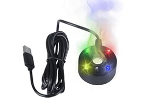 DONGKER Nebulizzatore Stagno,DC 5V Macchina Nebbia per Fontana LED Cambia Colore Fogger per Halloween Giardino Roccioso Cortile All'aperto
