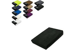 EXKLUSIV HEIMTEXTIL Frottee Spannbettlaken 90-100 x 200 cm Schwarz