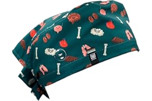 Weark Bonnet de santé pour homme et femme, infirmière dentaire, pédiatre, poils longs, avec boutons et sweat-shirt à l'avant (Organes)