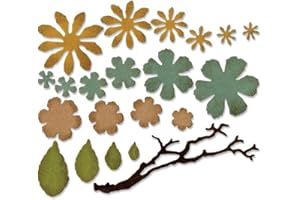 Sizzix Thinlits Troqueles 21PK Pequeños jirones florales