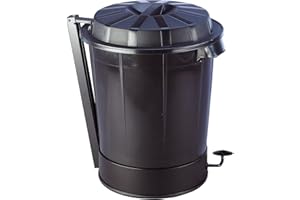 Contenedor Profesional con Pedal Goliat 50L – Negro, Robusto y Duradero | Tapa y Asas Ergonómicas – Denox