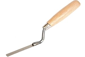 Toolty Truelle pointeuse en acier inoxydable avec manche en bois 6 mm