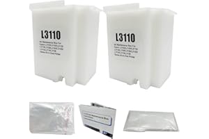 HEMEINY 2Pcs Waste Ink Tank Compatible with EcoTank ET-2810 ET-2812 ET-2814 ET-2803 ET-2715 ET-2720 ET-2721 ET-2726 Printer, Maintenance Box with Sponge (2)