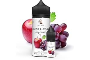 POPY TRADE - Shake & Enjoy - Hochdosiertes Lebensmittelaroma 10ml in 120ml Flasche, einfaches mischen. Für Lebensmittel, Getränke, Vernebler, Nebelmaschinen, Diffusor uvm (Apple & Grape)