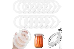 TXXATX 15 Pezzi Guarnizioni Barattoli Vetro 69x95mm Silicone Anelli di Gomma di Ricambio Bianchi Anelli per Conserve Impermeabili per Barattoli da Conserva Coperchi per Barattoli a Bocca Larga