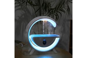 LMYSUFI Umidificatore anti gravità, Nebbia di raffreddamento silenzioso, 350 ml, diffusore di oli essenziali per aromaterapia, con 7 luci di colore, nano nebbia, per camera da letto, cameretta dei bambini (C)