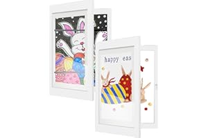 TOUYINGER Bilderrahmen Kinderzeichnungen, 2 Stück Kinder Kunstrahmen Frontöffnung A4 Kunst Rahmen Kunstfotorahmen Projekte Fotorahmen Kinder für 150 Bilder, Display oder Lagerung Ihre Kinder Zeichnung Crafting